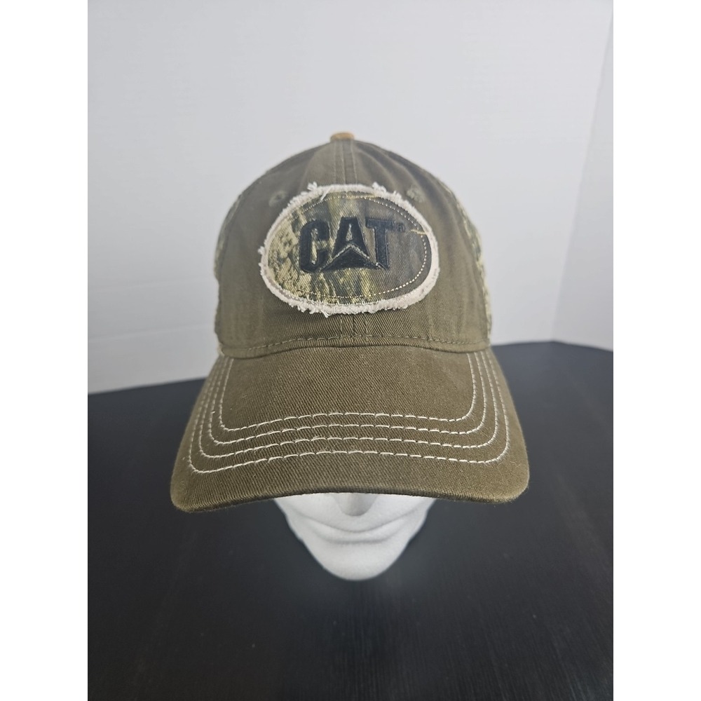 Caterpillar Hat Camo Cat Cap Mossy Oak Baseball Cap‎ Hat Strapback New No Tags